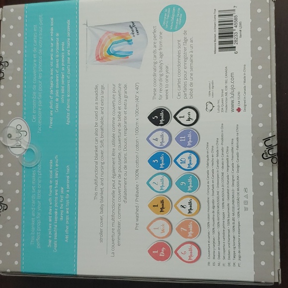 Baby's first year, 1 muslin blanket and 14 milestones in Box - Picture 3 of 4